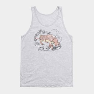 A Pink Fairy Armadillo under the moon - lavender background Tank Top